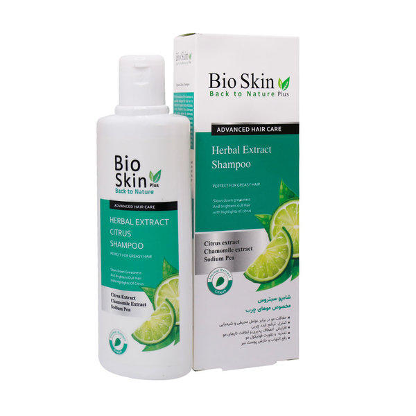  شامپو موی چرب عصاره لیمو بایو اسکین پلاس 200 میلی لیتر