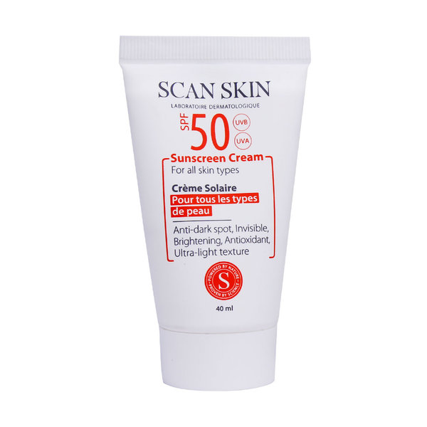  کرم ضد آفتاب ضد لک SPF50 اسکن اسکین 40 میلی لیتر