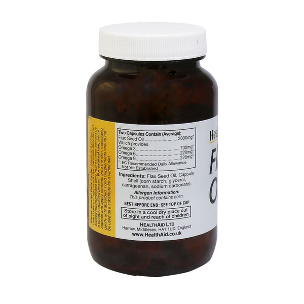  کپسول ژلاتینی فلکسید اویل مخصوص گیاهخواران هلث اید 60 عدد