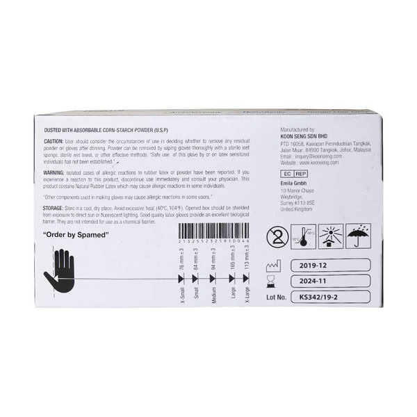  دستکش لاتکس پودری اسپا گلاو 100 عدد