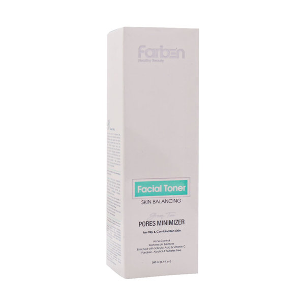  تونر پاک کننده صورت حاوی روغن چای سبز فاربن مناسب پوست چرب و مختلط 200 میلی لیتر