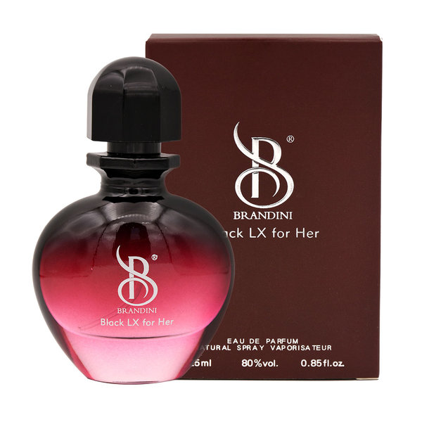  عطر جیبی زنانه برندینی مدل Black Lx For Her حجم 25 میلی لیتر