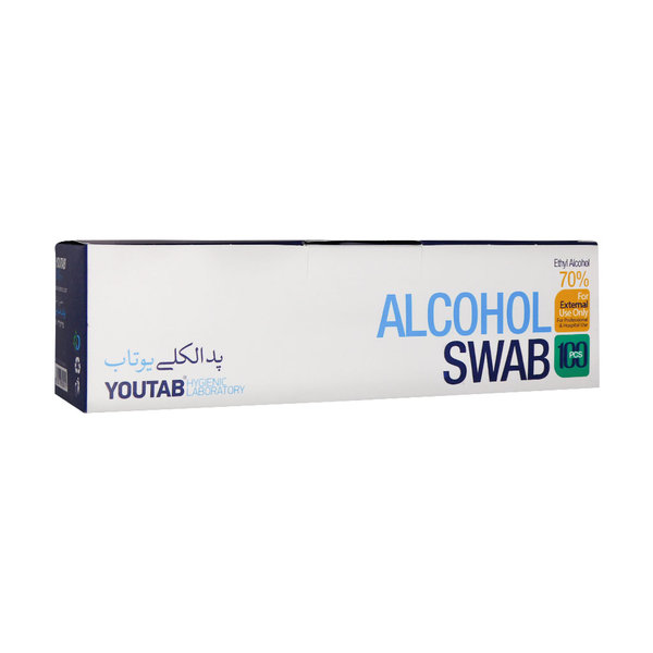  پد الکلی یوتاب حاوی الکل 70 درصد بسته 100 عددی