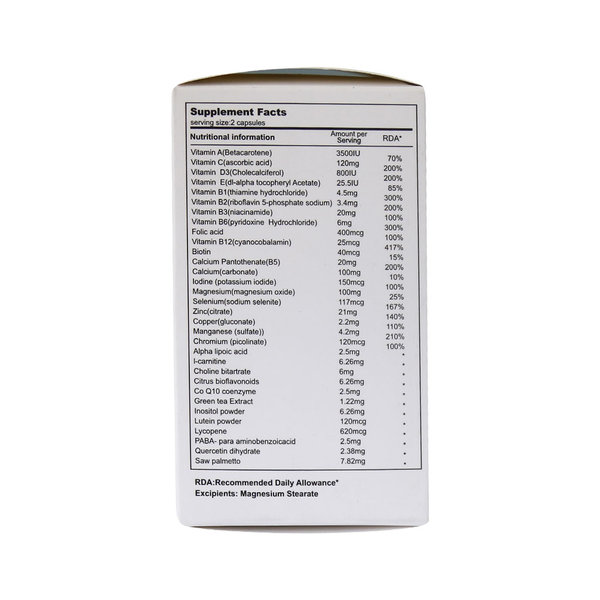  کپسول مولتی ویتامین مولتی مینرال مخصوص آقایان بالای 50 سال سندروس 60 عدد