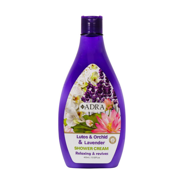  شامپو بدن کرمی نیلوفر آبی و ارکیده آدرا 400 میلی لیتر