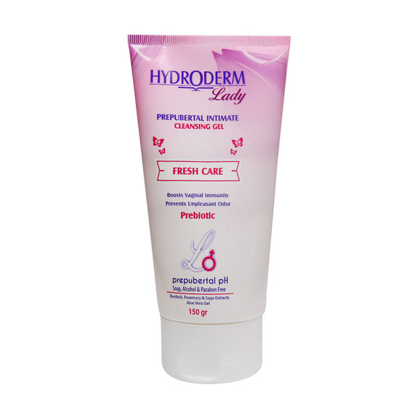  ژل بهداشتی دوشیزگان هیدرودرم حاوی پری بیوتیک 150 گرم