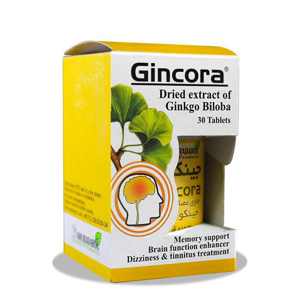  قرص جینکورا اهورا دارو بهبود عملکرد مغز 30 عدد