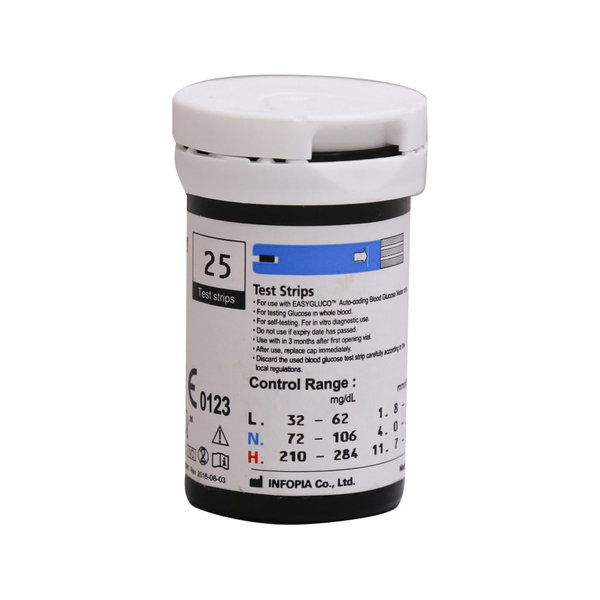  نوار تست قند خون ایزی گلوکو 25 عدد